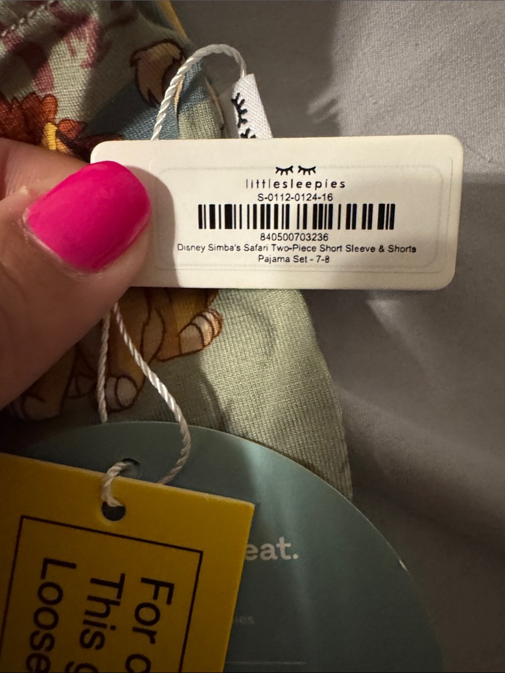 Little sleepies simbas safari 2 piece pajama set - Picture 4 of 4